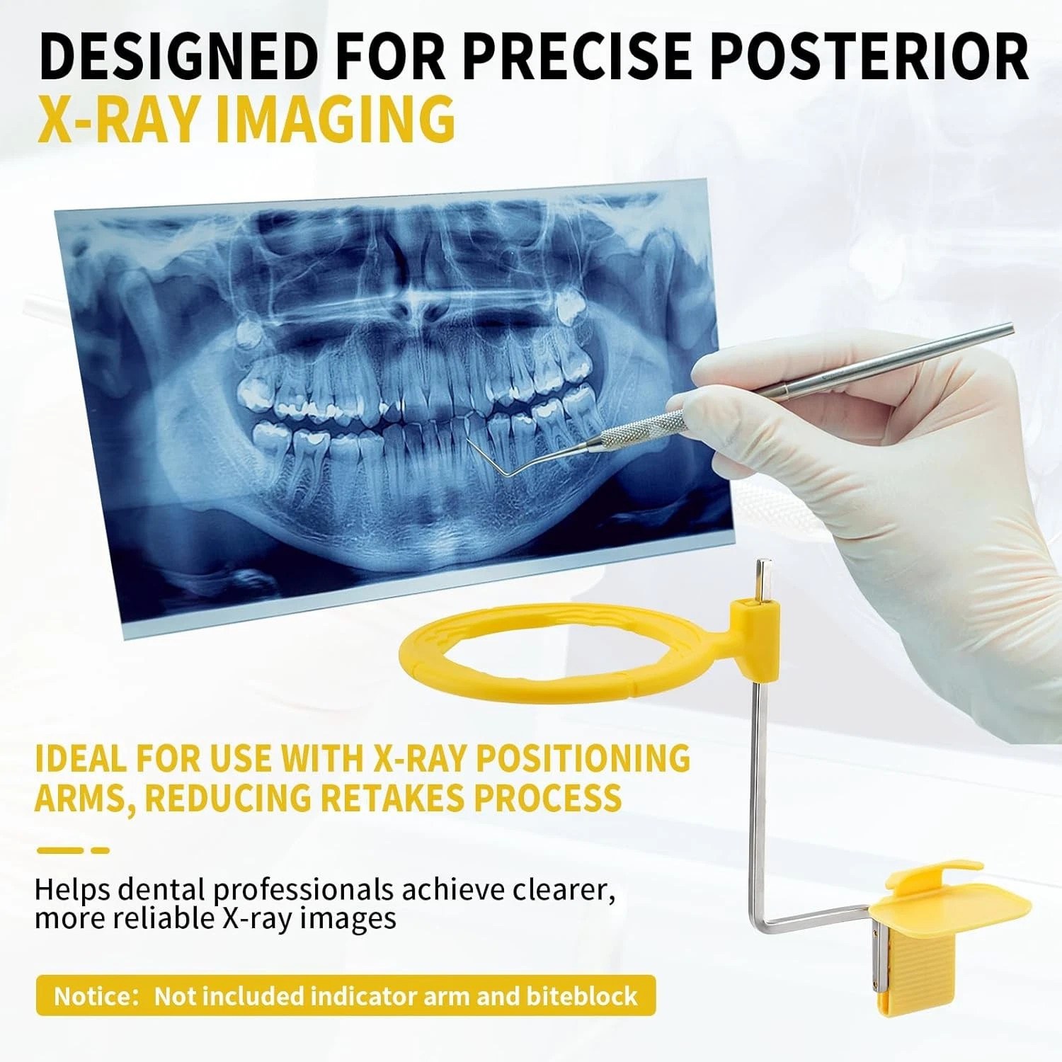 Dental X-Ray Aiming Ring Bitewing/Anterior/Posterior Arm Digital Sensor Holder U