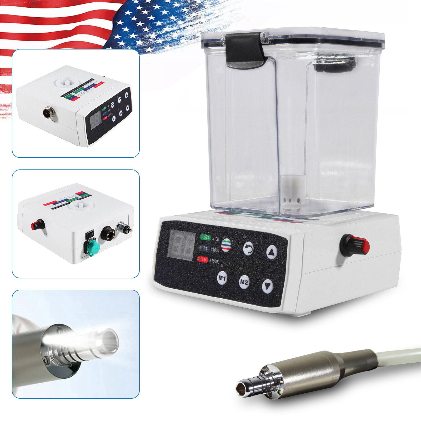 Dental Brushless LED Electric Motor 1:1/1:5/16:1 Handpiece For Lab Practice ty
