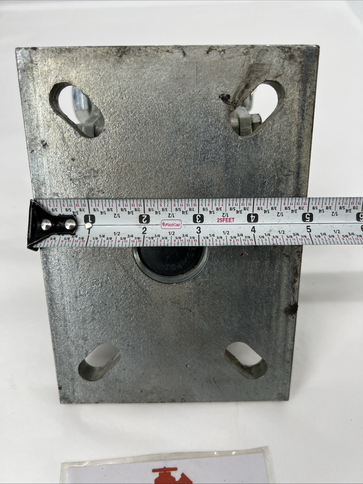 Larcaster Caster Wheel Assembly LC8651, 5×7 in Slotted Plate, Zerk Axle, L2012