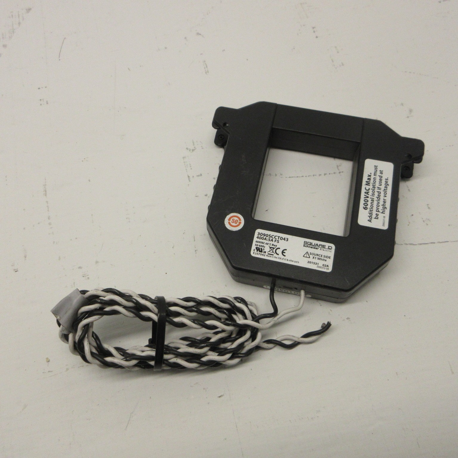 Square D 3090SCCT043 Control Transformer 400A:5A FS 600VAC 50/60HZ 400:5 CT 60ºC