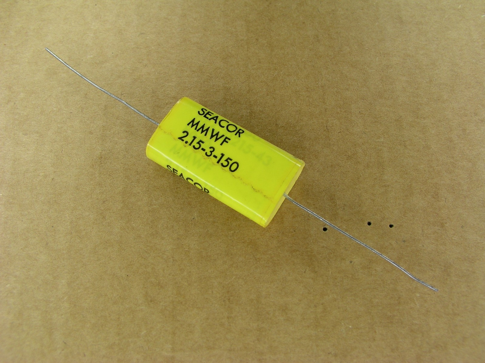 S00774-081 (2 Pc Lot) 2.15 mfd 150 volt 150V +- 3 % Axial polyester capacitor