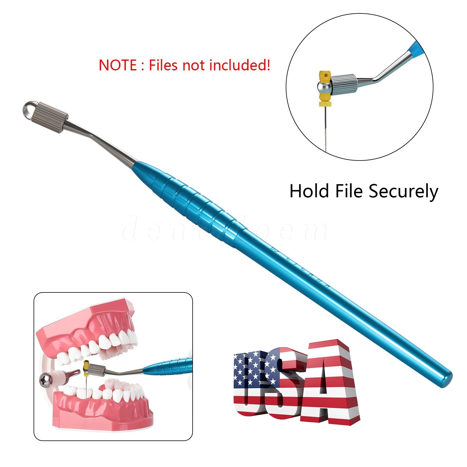 4* Dental Endodontic Endo File Holder K-Files Handle Hand Use Root Canal Clip CE