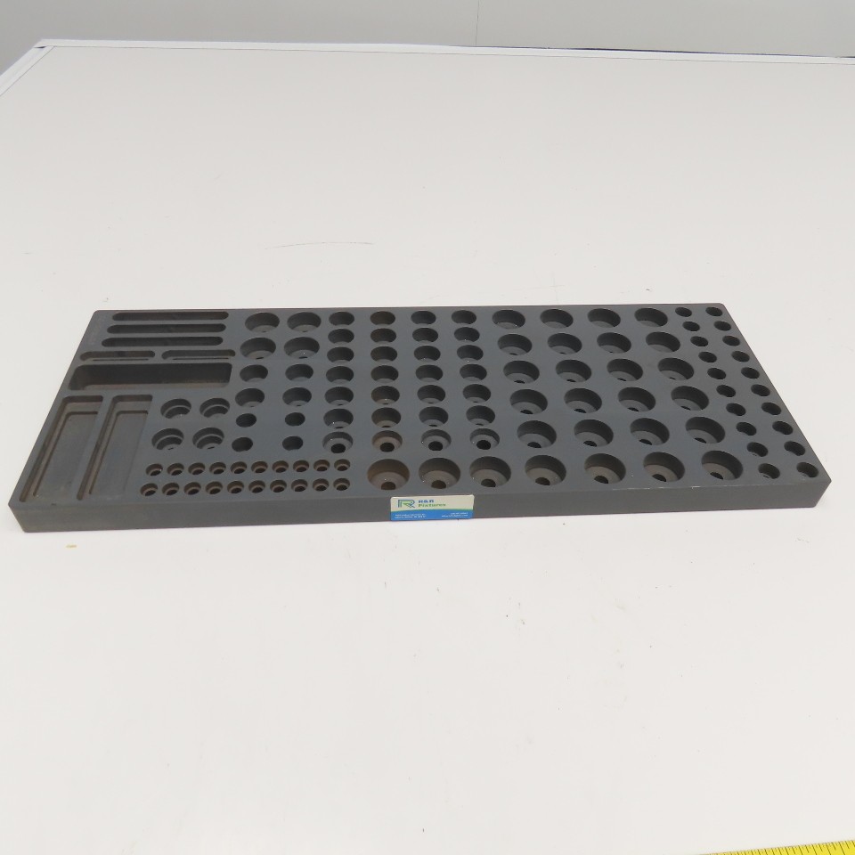 R&R Fixtures TC-500200 502mm x 197mm x 25mm Component Tray M6, M8, 1/4-20