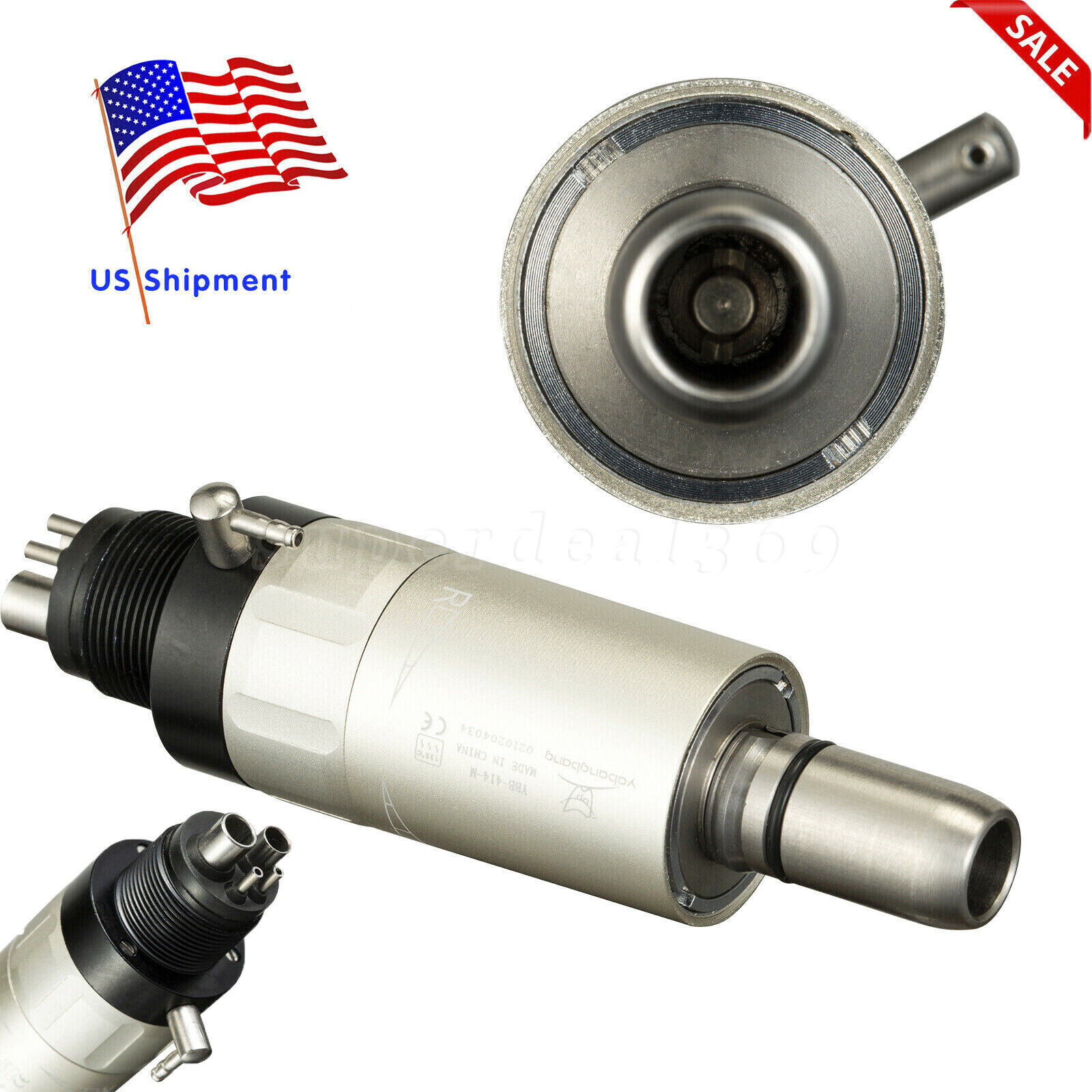 Dental Inner/External Water Low Slow Speed Air Motor Handpiece 2/4Hole E-type US