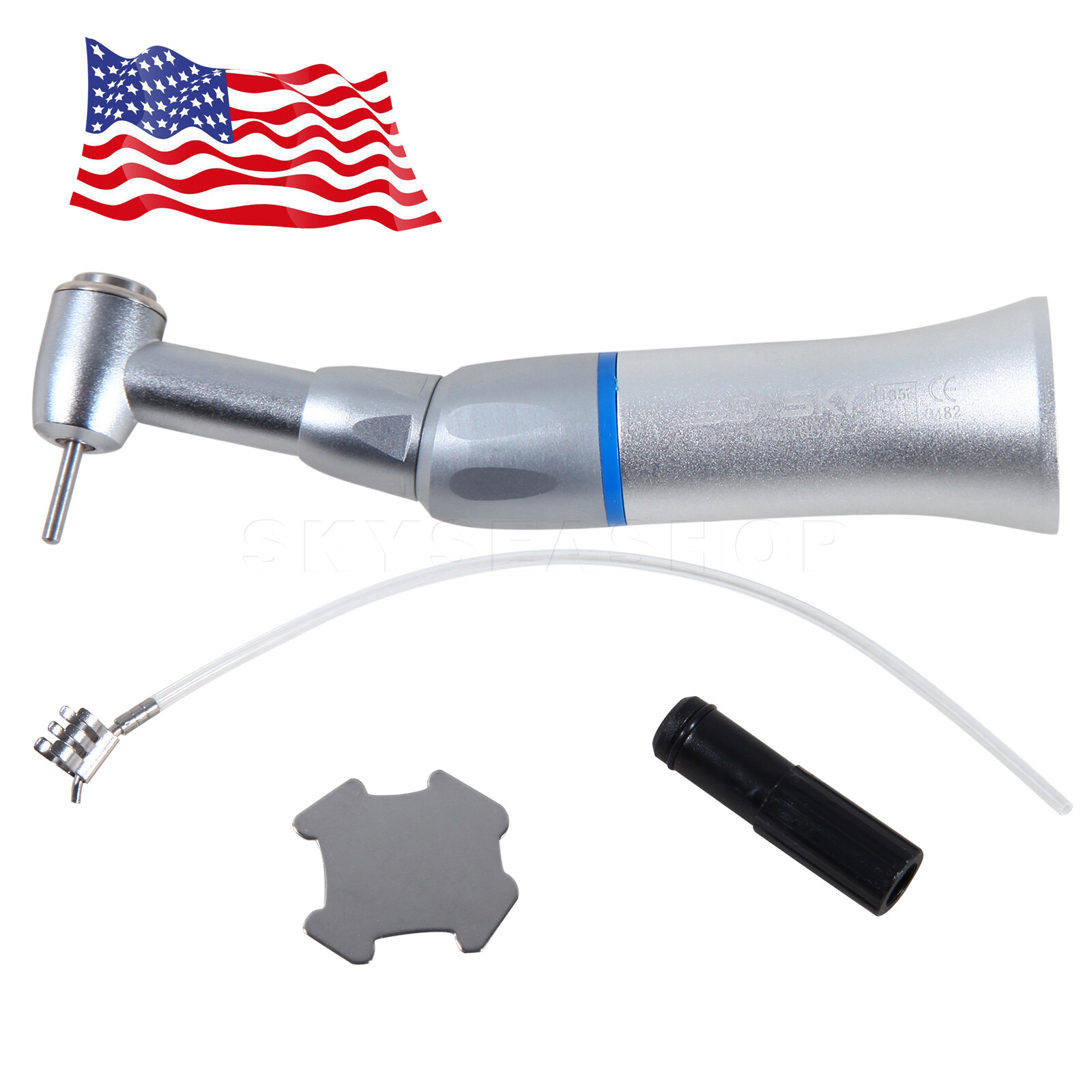 Dental Slow Speed Handpiece Push Button Contra Angle For NSK FG1.6mm Burs 1-10PC