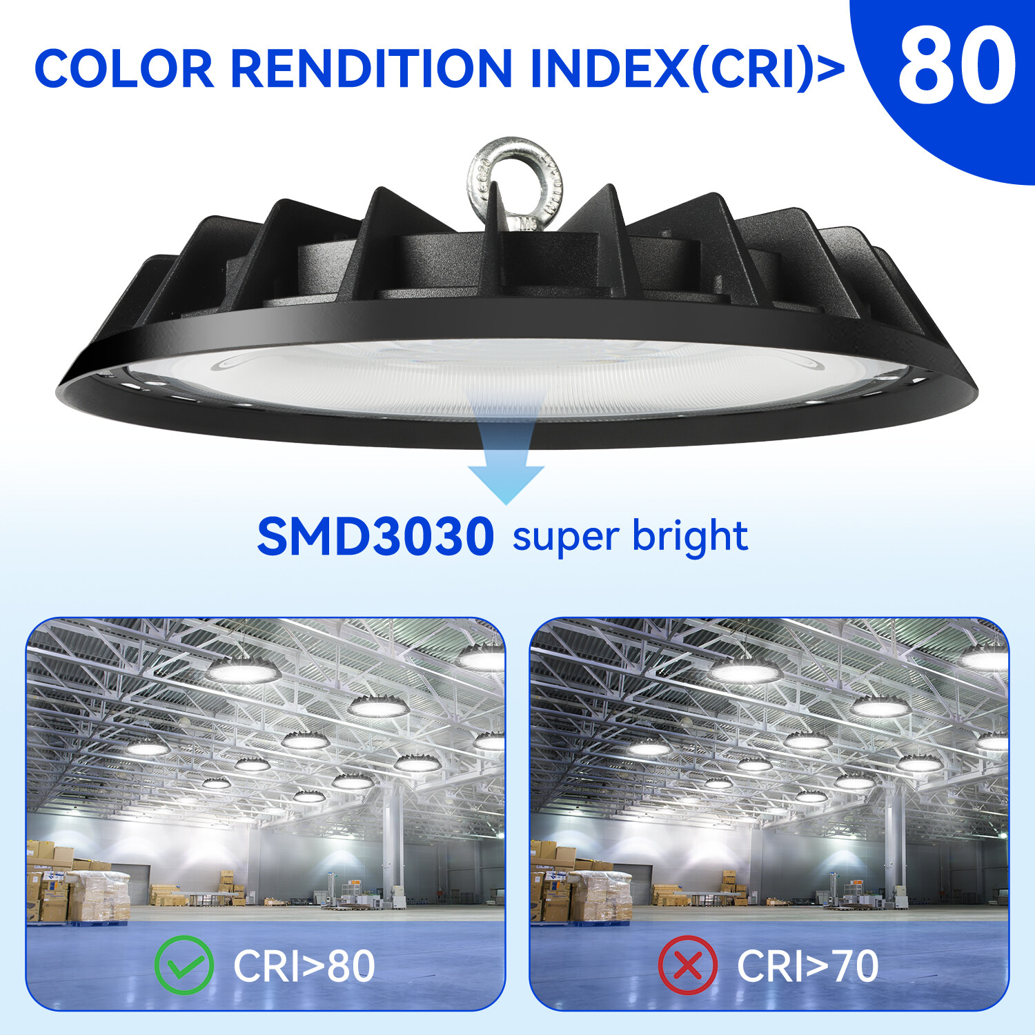 500W UFO LED High Bay Light Industrial Warehouse Factory Shop Bay Lighting 10PCS