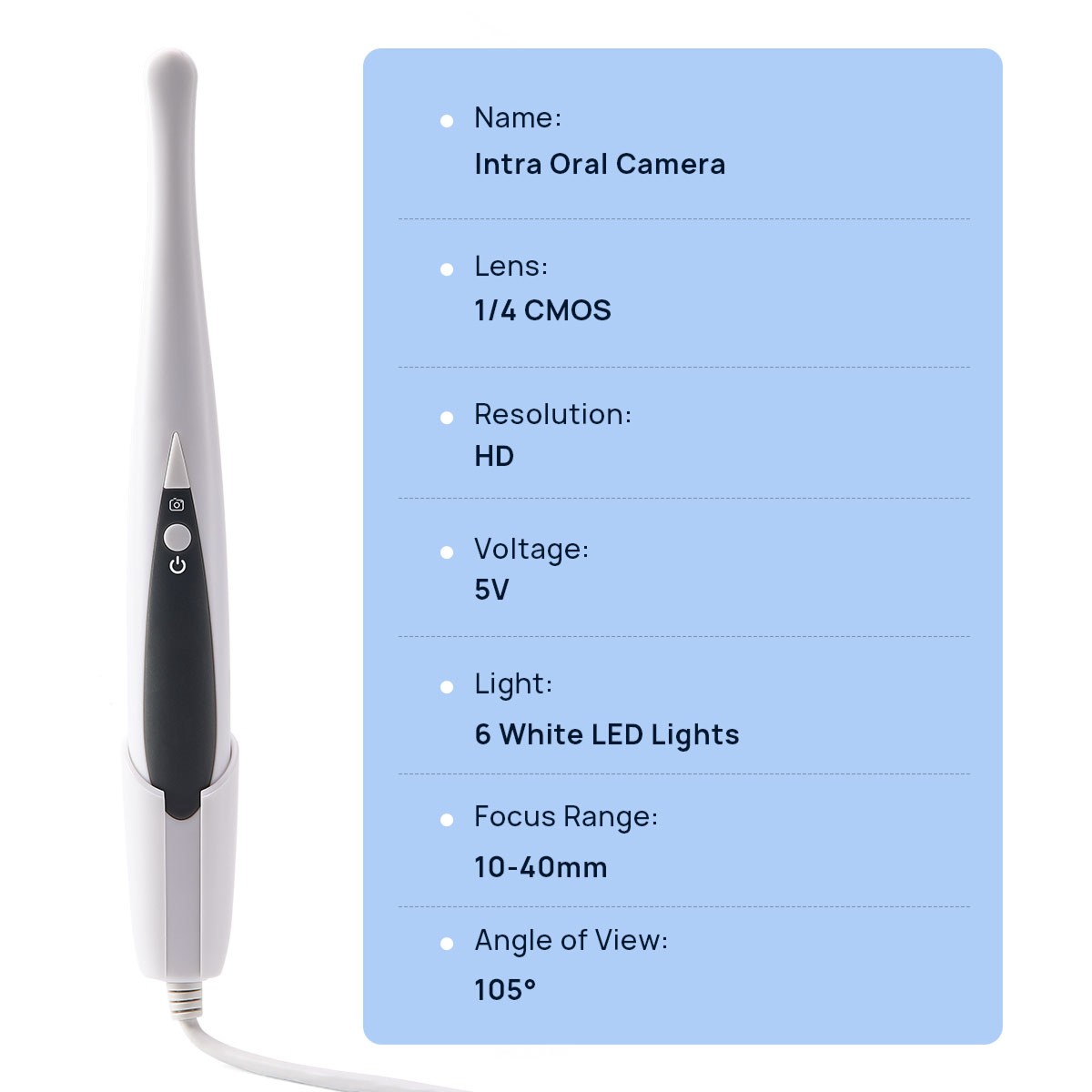 AZDENT Dental Intra Oral Camera USB Digital Imaging Intraoral Endoscope 6 LED