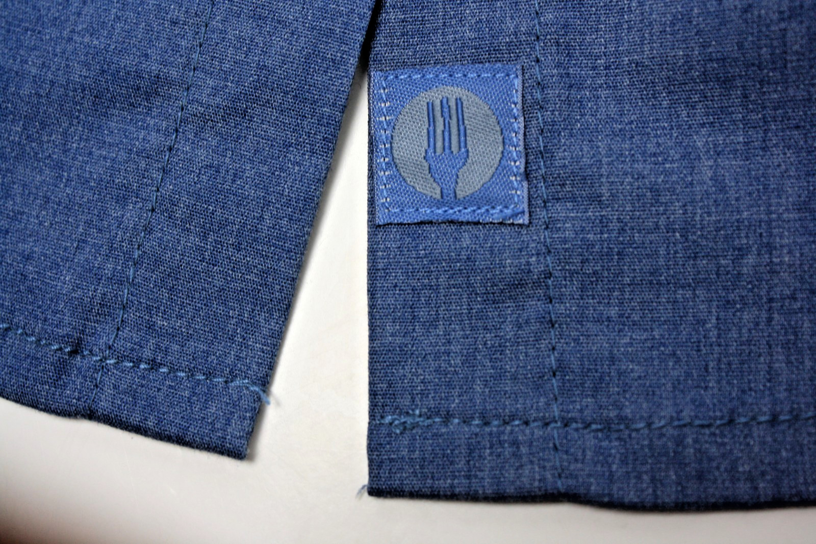 Chef Works Womens Sz Med Royal Blue Long Sleeve Cooks Work Stretch Comfort