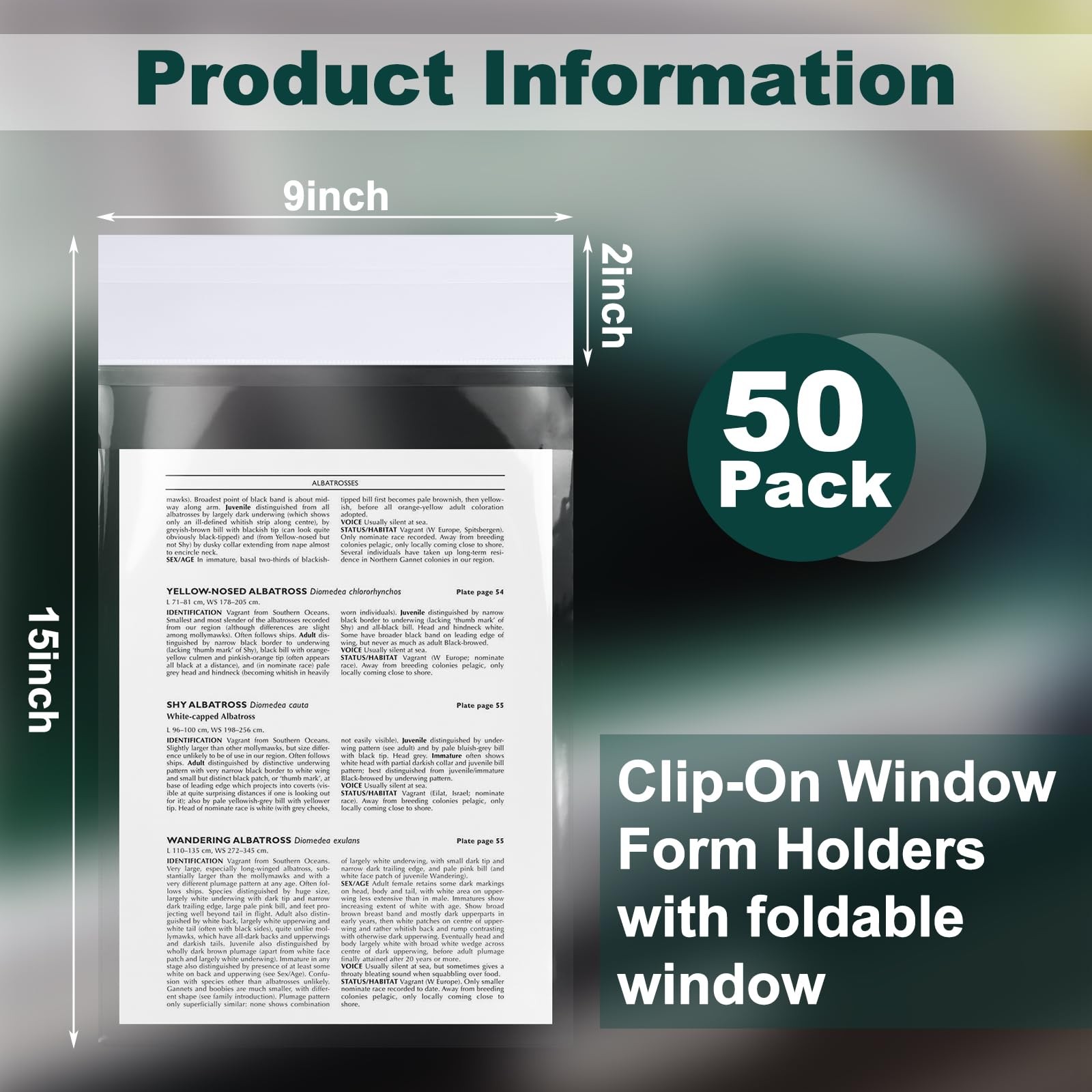 Saypacck 50 Pack Clip on Window Form Holder Buyers Guide Window Hangers Buyer…