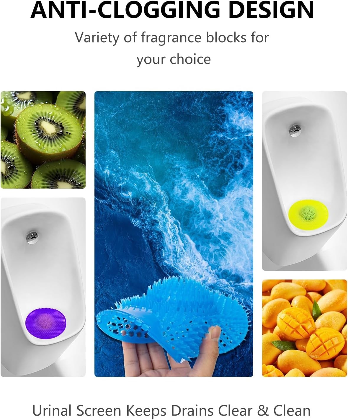 Urinal Screen Deodorizer Filter 12 Pack Anti-Splash PREMIUM 3D Cake Design