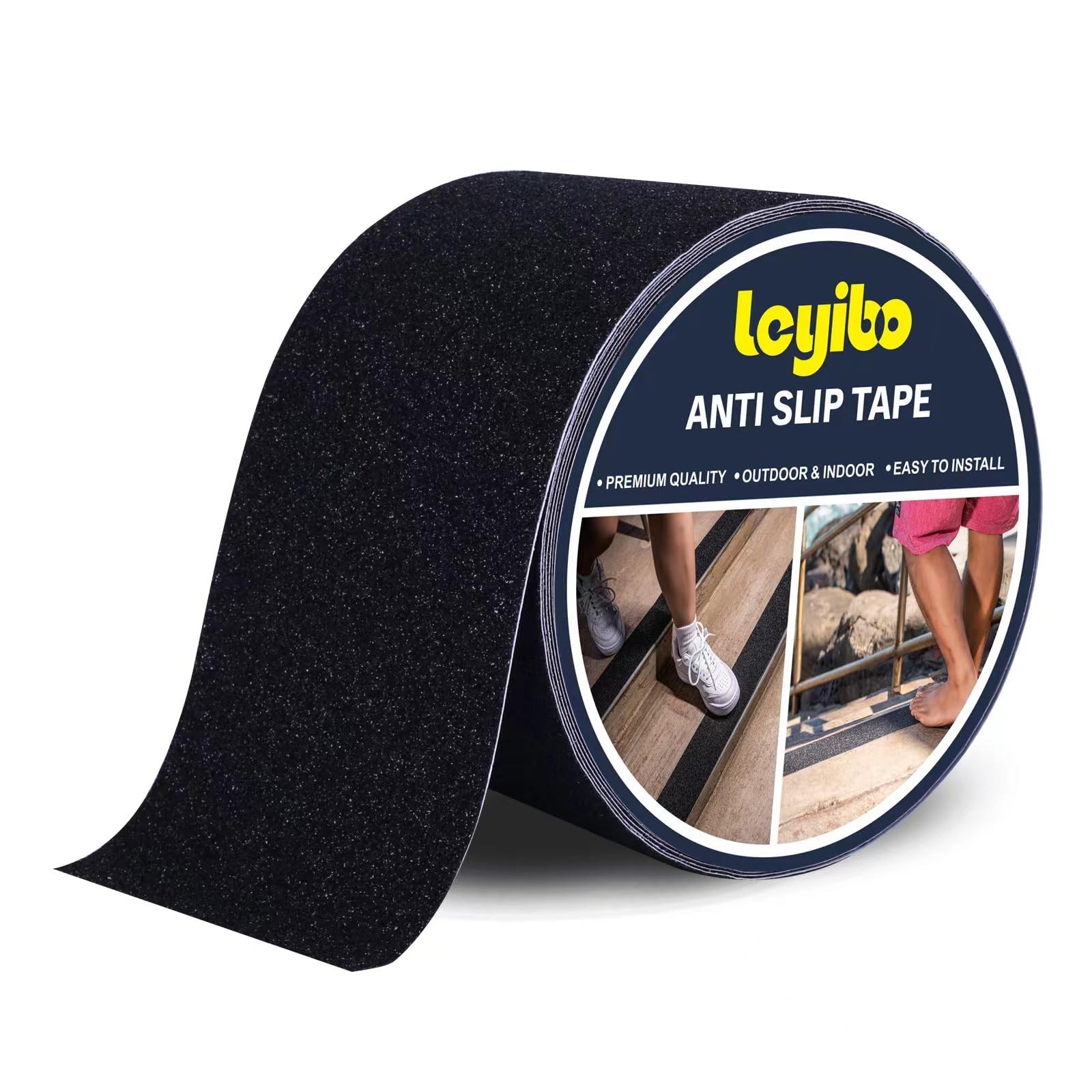 Leyibo Anti Slip Tape, 4 Inch x 42 Ft Grip Tape for Stairs Outdoor/Indoor, Wa…