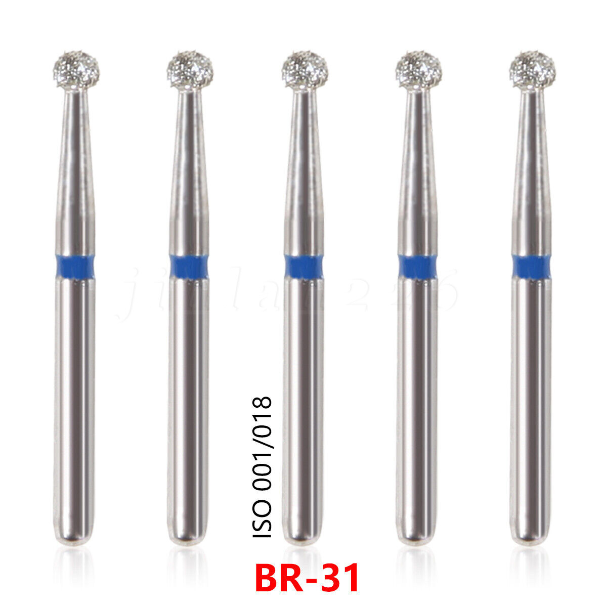 50 pcs Dental Diamond Ball Round burs Medium FG 1.6mm for High Speed Handpiece