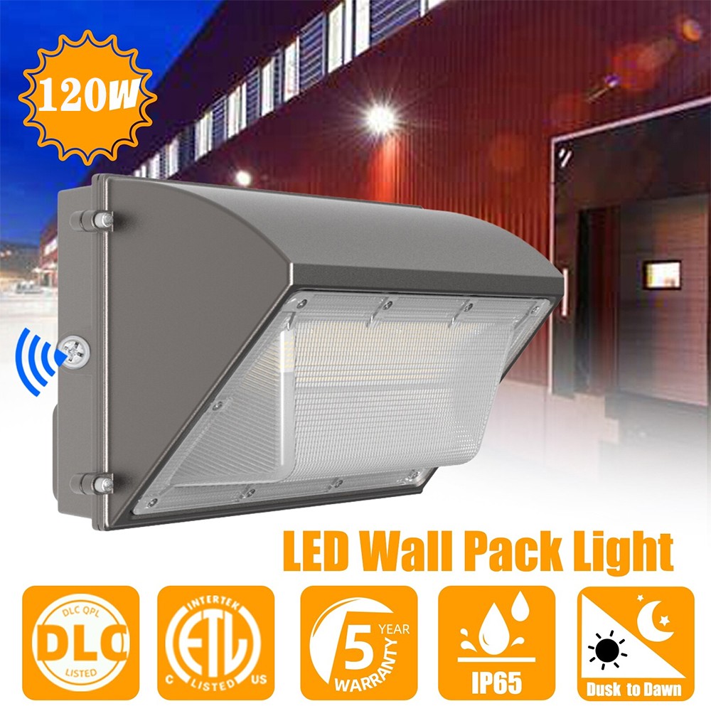 4Pack 120W LED Wall Pack Light 5000K Commercial Industrial Security Fixture
