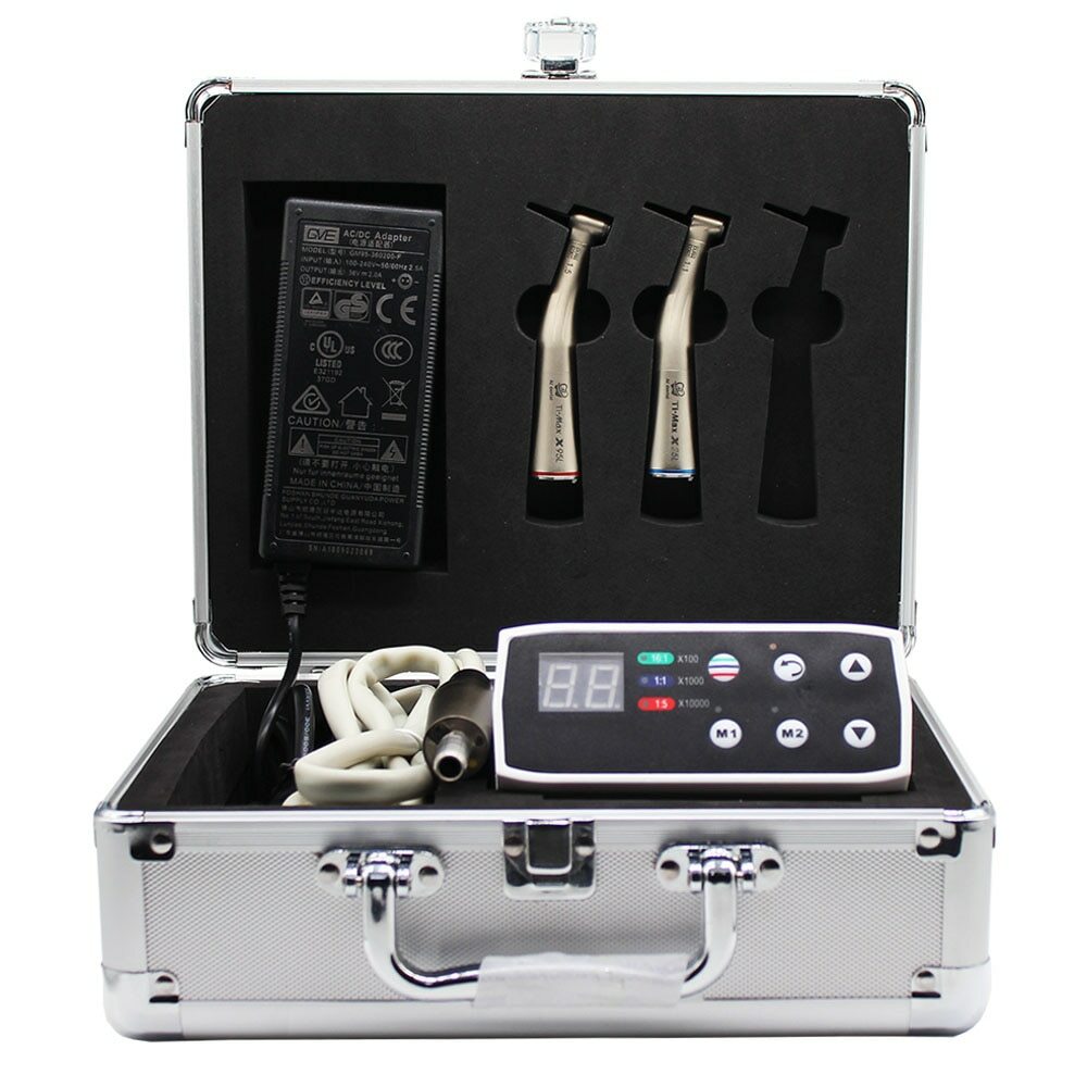 Dental electric motor LED micromotor 1:5 + 1:1 contra angle handpiece for Chair