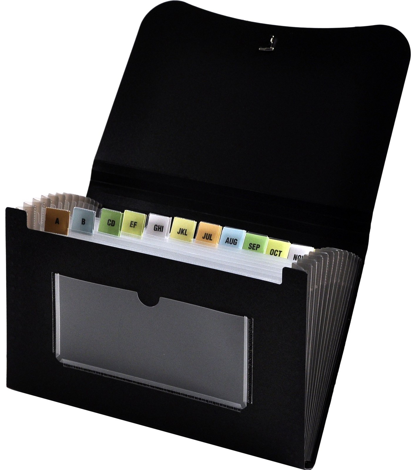 13-Pocket Small Ex panding File, 5-3/4 x 8-1/2 Inches, Black, 1 File (94300-BK)