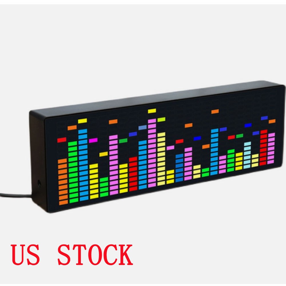RGB Audio Level Indicator Stereo Music Spectrum LED Light Amplifier VU Meter US