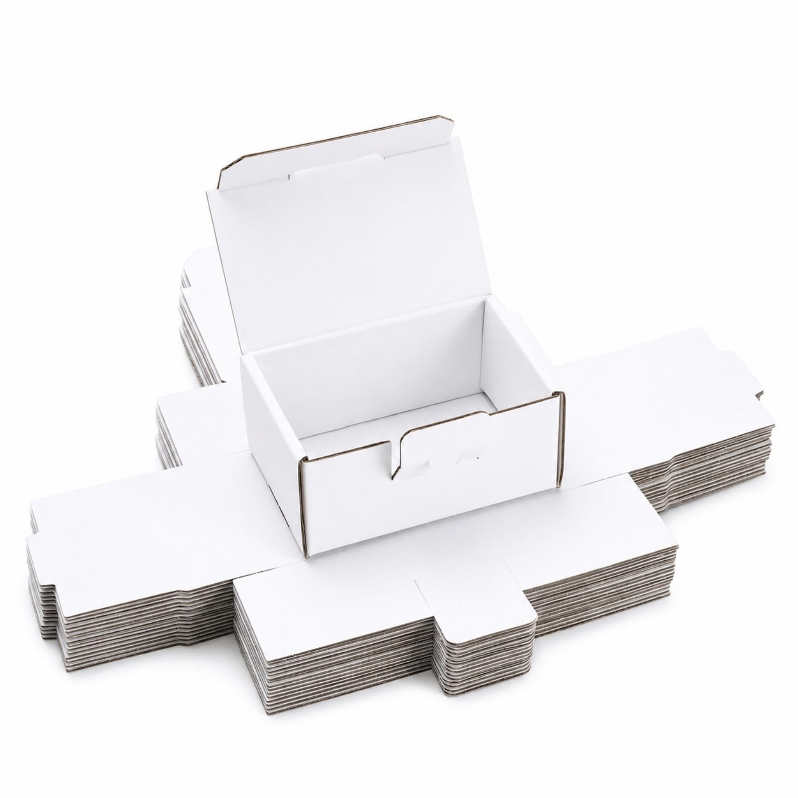 10 PCS Small White Shipping Boxes 3.5×2.2×1.6 Inches Corrugated Cardboard
