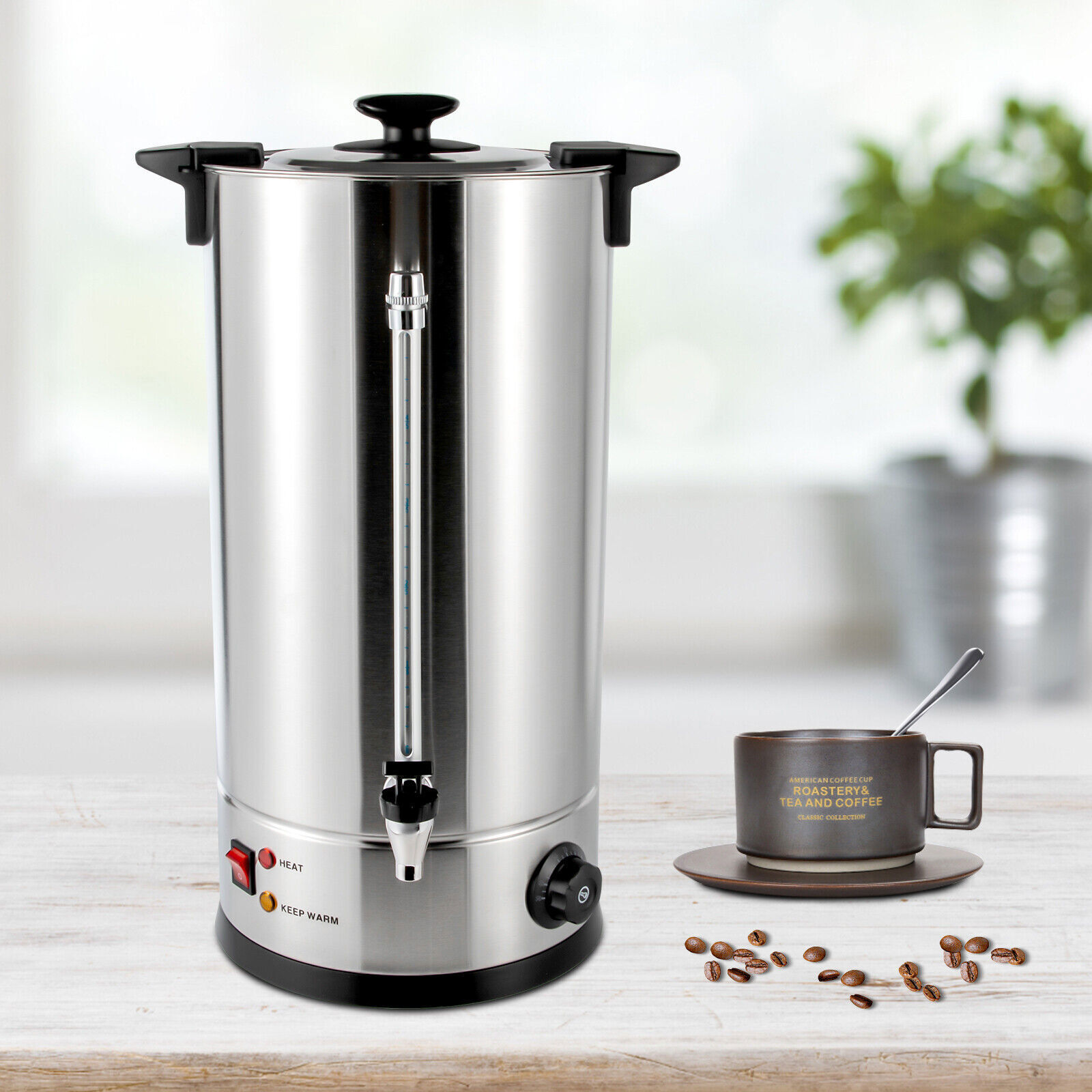 25L Commercial Electric Hot Water Boiler Stainless Steel Tea Urn Coffee Boiler