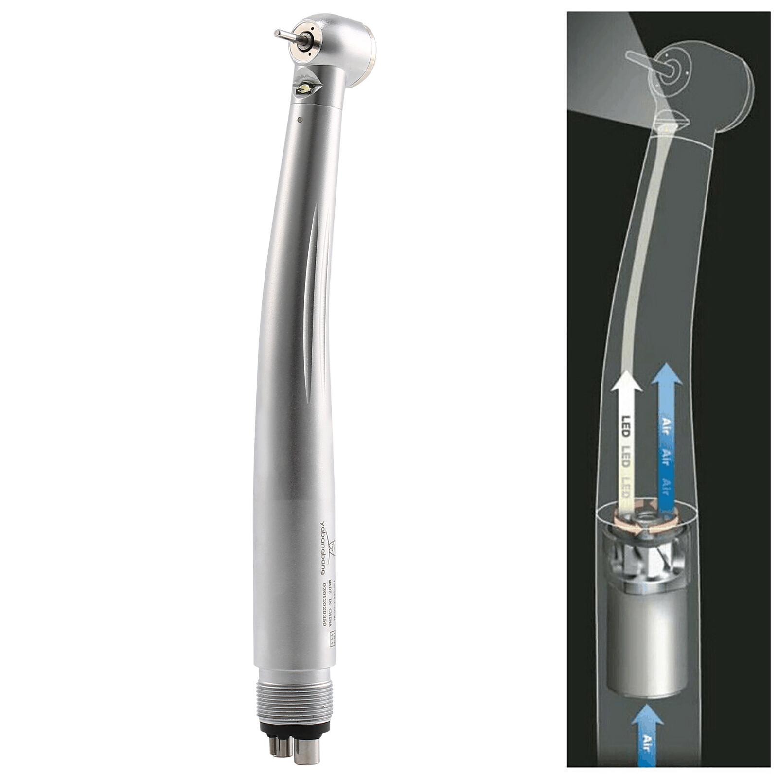E-generator Dental LED Fiber Optic High Speed Handpiece Internal Triple Spray