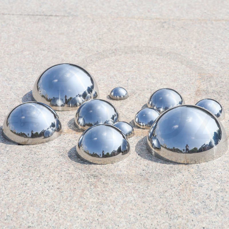 304 Stainless Steel Half Round Ball Hollow Half Round Railing Balls Ø25mm -350mm