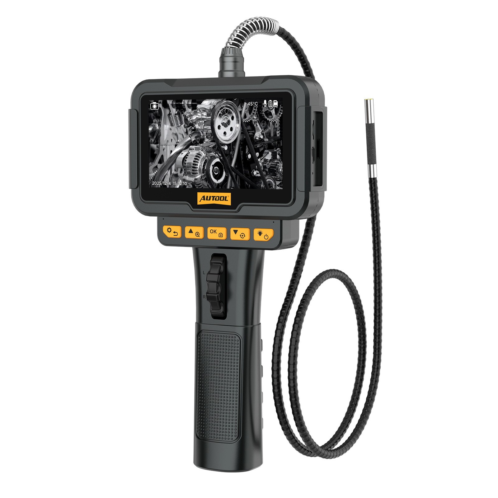 Endoscope Camera 1080p HD Articulating Borescope Inspection Two-Way 210° 6.35mm