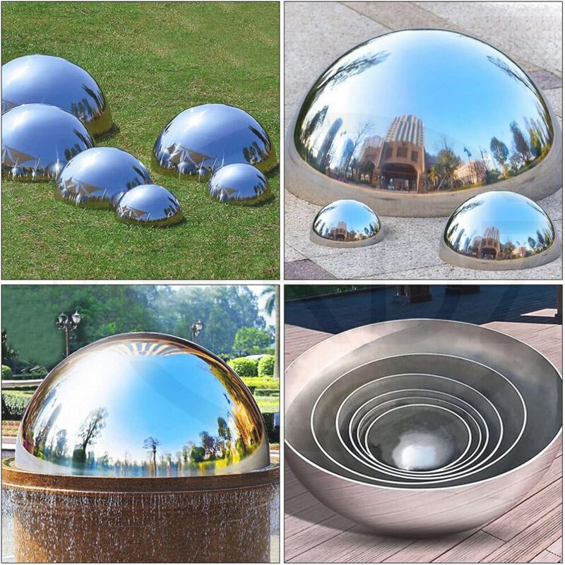 304 Stainless Steel Half Round Ball Hollow Half Round Railing Balls Ø25mm -350mm