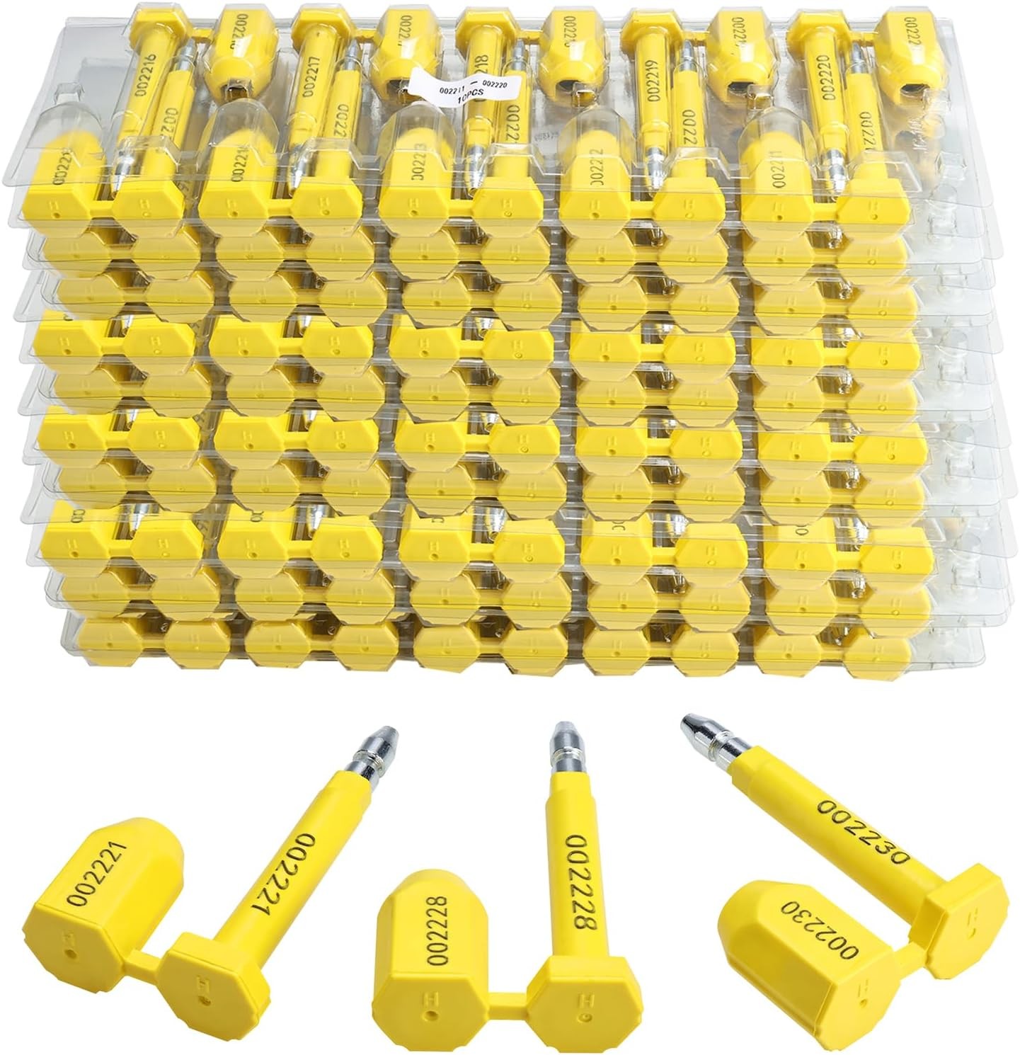 100Pcs Bolt Seal High Security Shipping Seal for Cargo Containers Truck Trailers