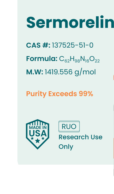 Quality real Sermorelin , 30MG, 99% Purity powder in sealed bottle- 120 doses