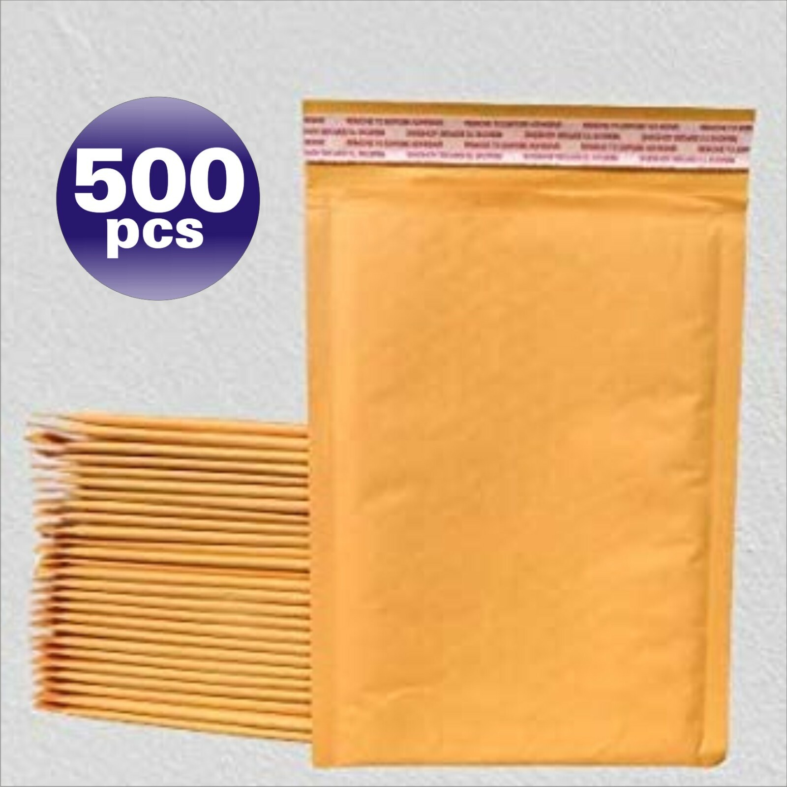 PolycyberUSA 500 pcs #0000 Kraft Bubble Envelopes Mailers 4 X 6