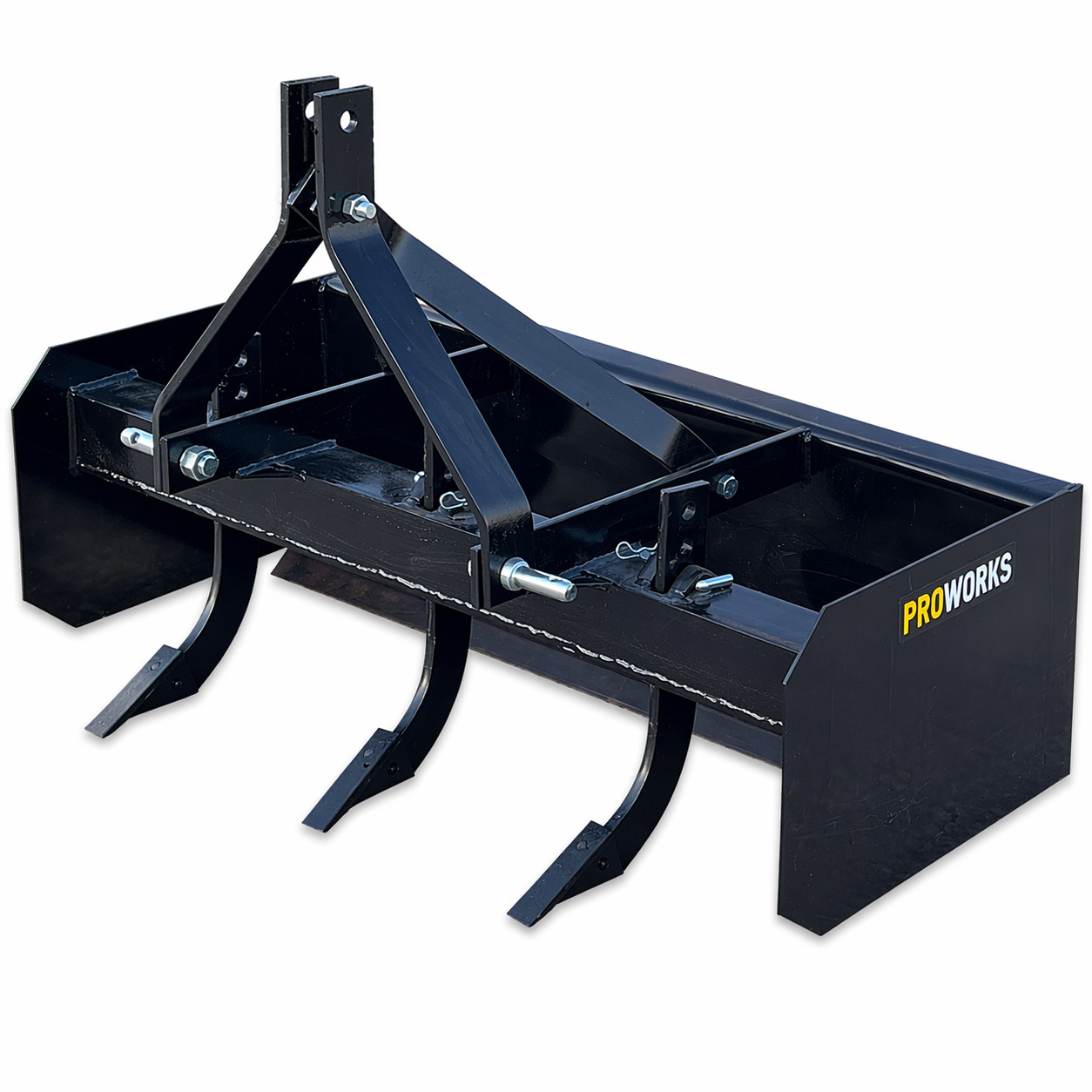 PROWORKS 48″ Box Blade 3 Point Hitch Tractor Scraper Grader 4 FT USA 3 Ripper