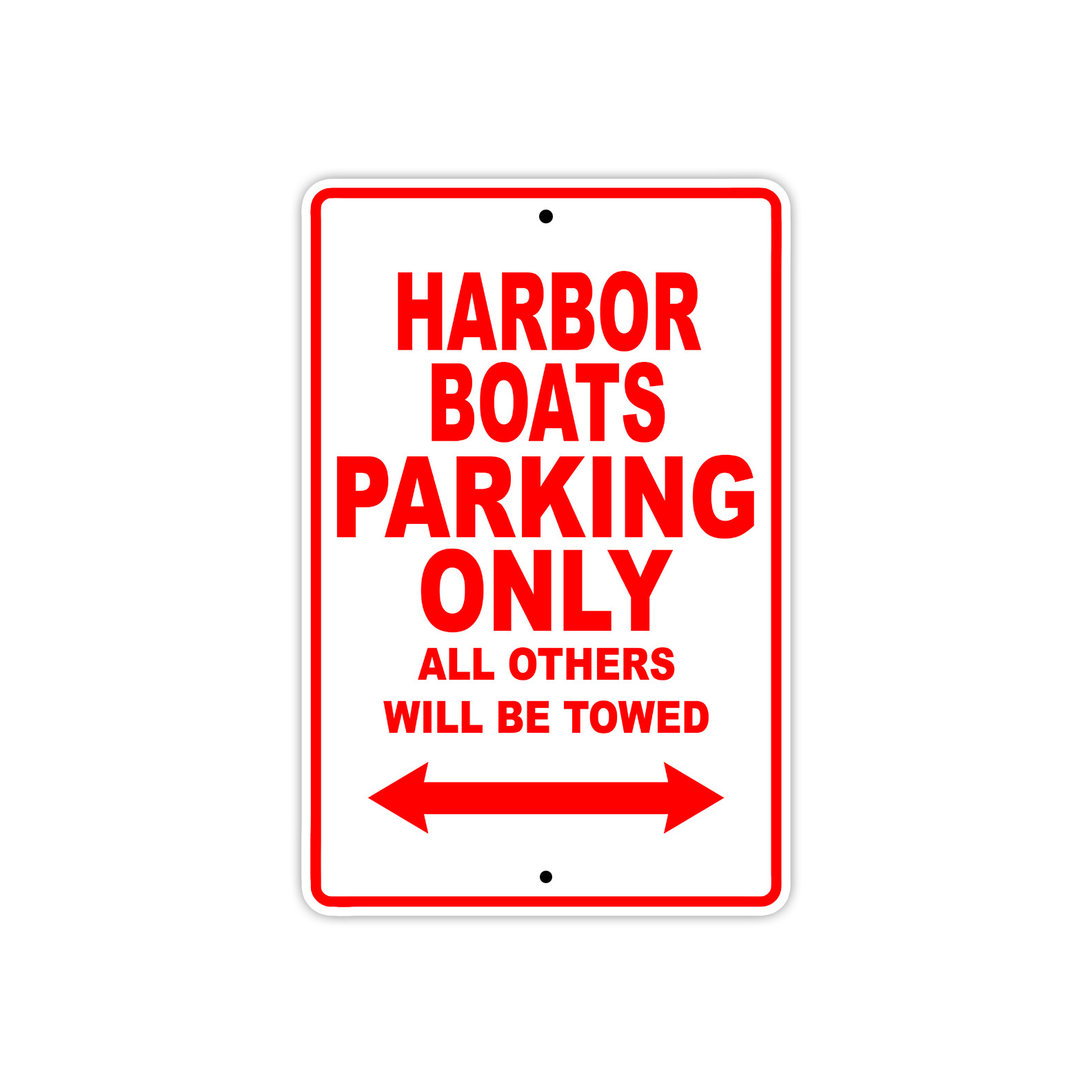 Harbor Boats Parking Only Boat Ship Decor Novelty Notice Aluminum Metal Sign