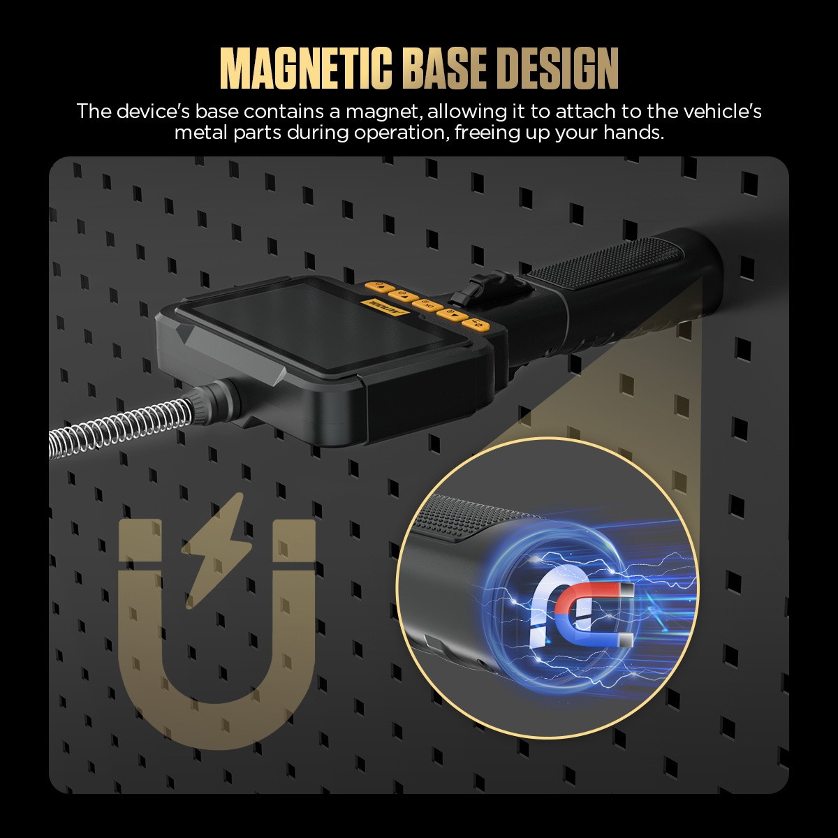 Endoscope Camera 1080p HD Articulating Borescope Inspection Two-Way 210° 6.35mm