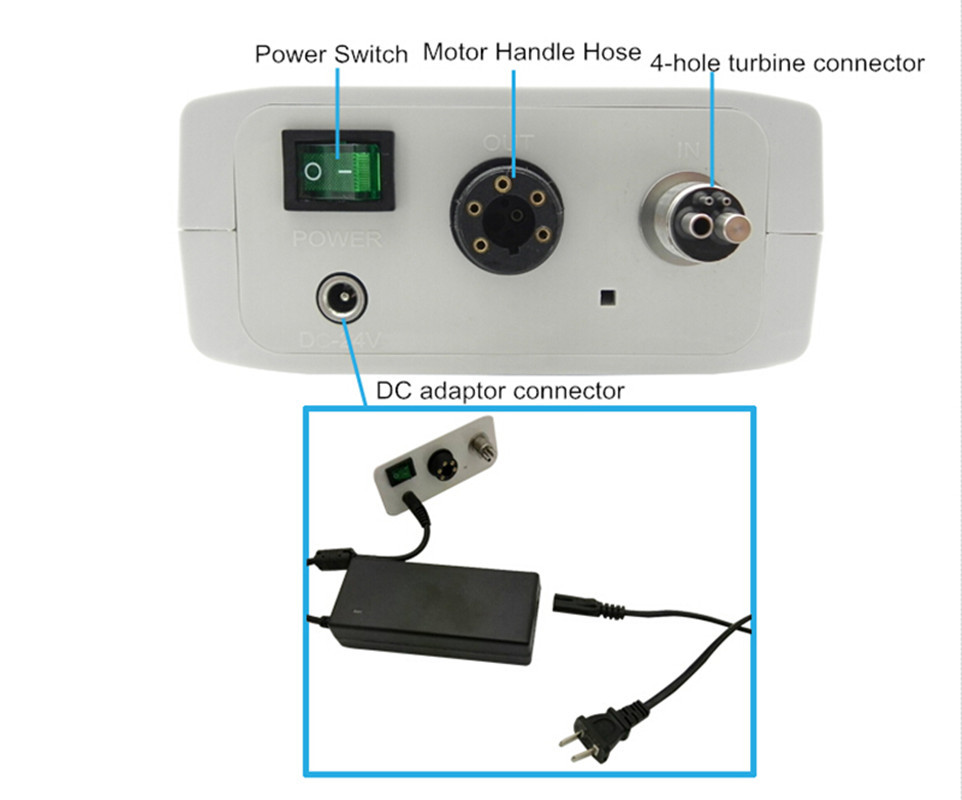 CICADA Dental LED Electric Motor w/ Tube For 1:1 1:5 16:1 Handpiece Contra Angle