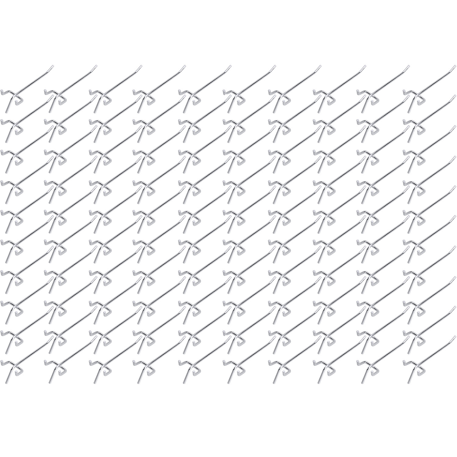 100 Pack PEG Board Pegboard Shelving Hooks 6″ Length Wholesale Lot