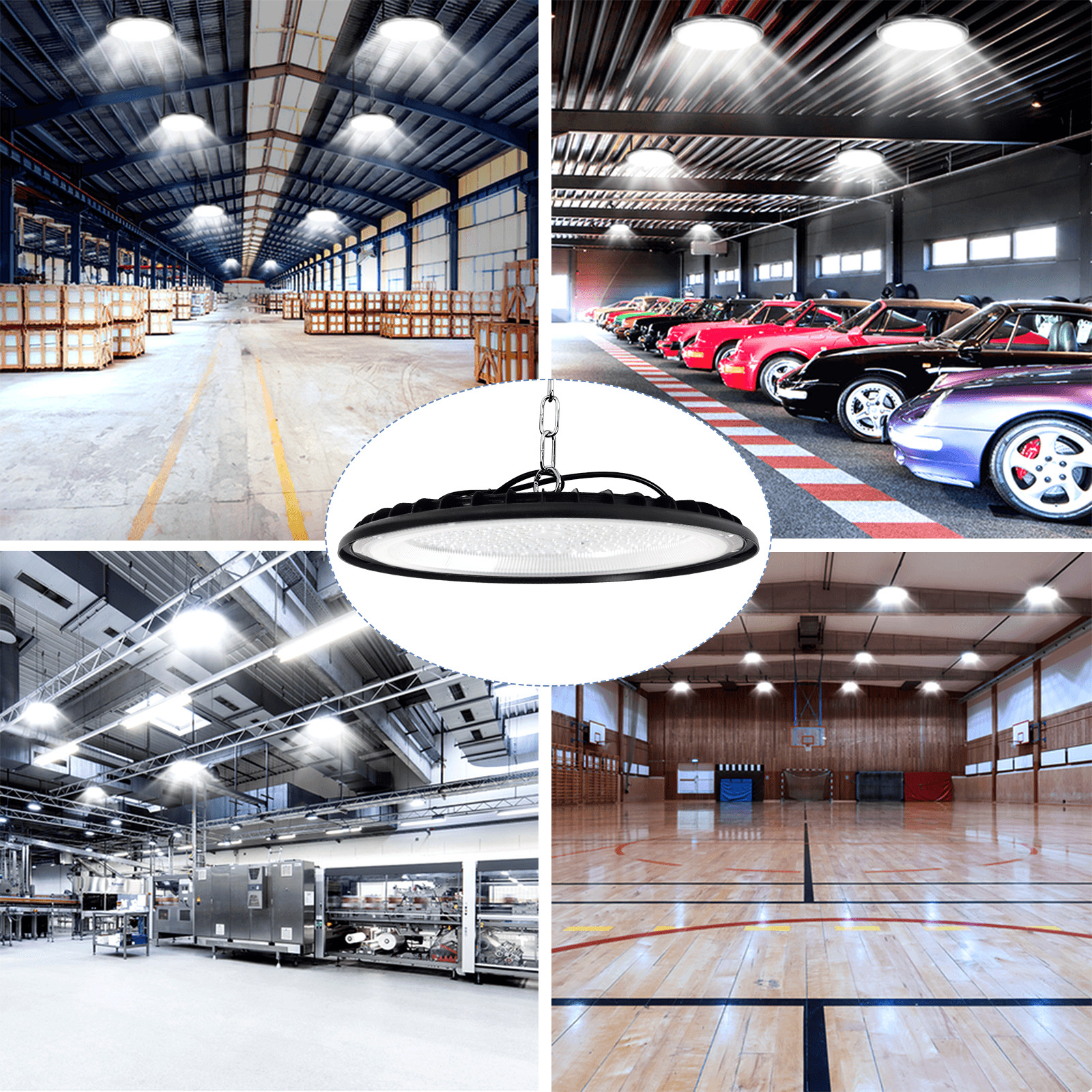 10 Pack 300W UFO LED High Bay Light Shop Industrial Commercial Factory Warehouse