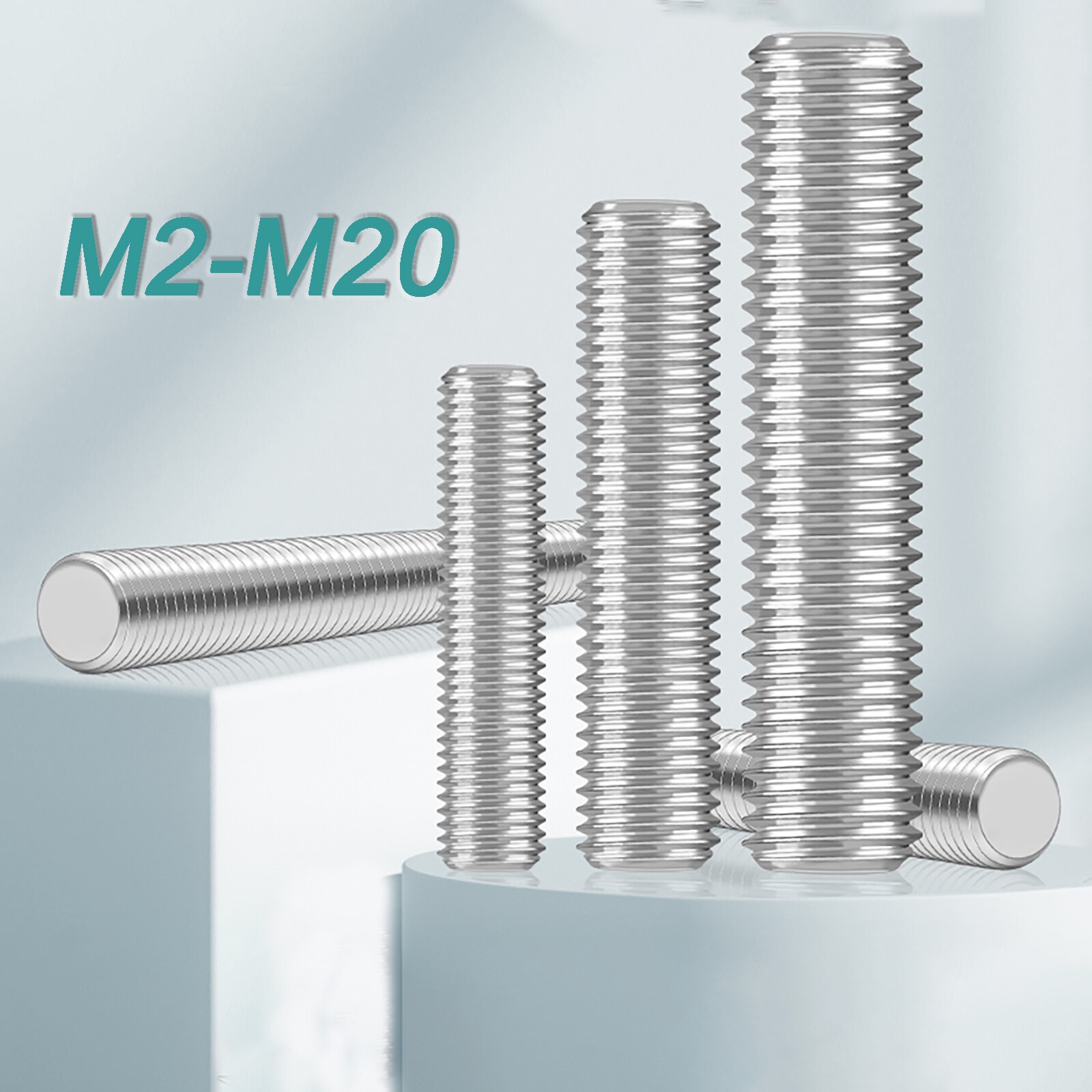 Fully Threaded Rod/bar/Studding/Allthread M2 3 4 5 6mm to M20 A2 Stainless Steel
