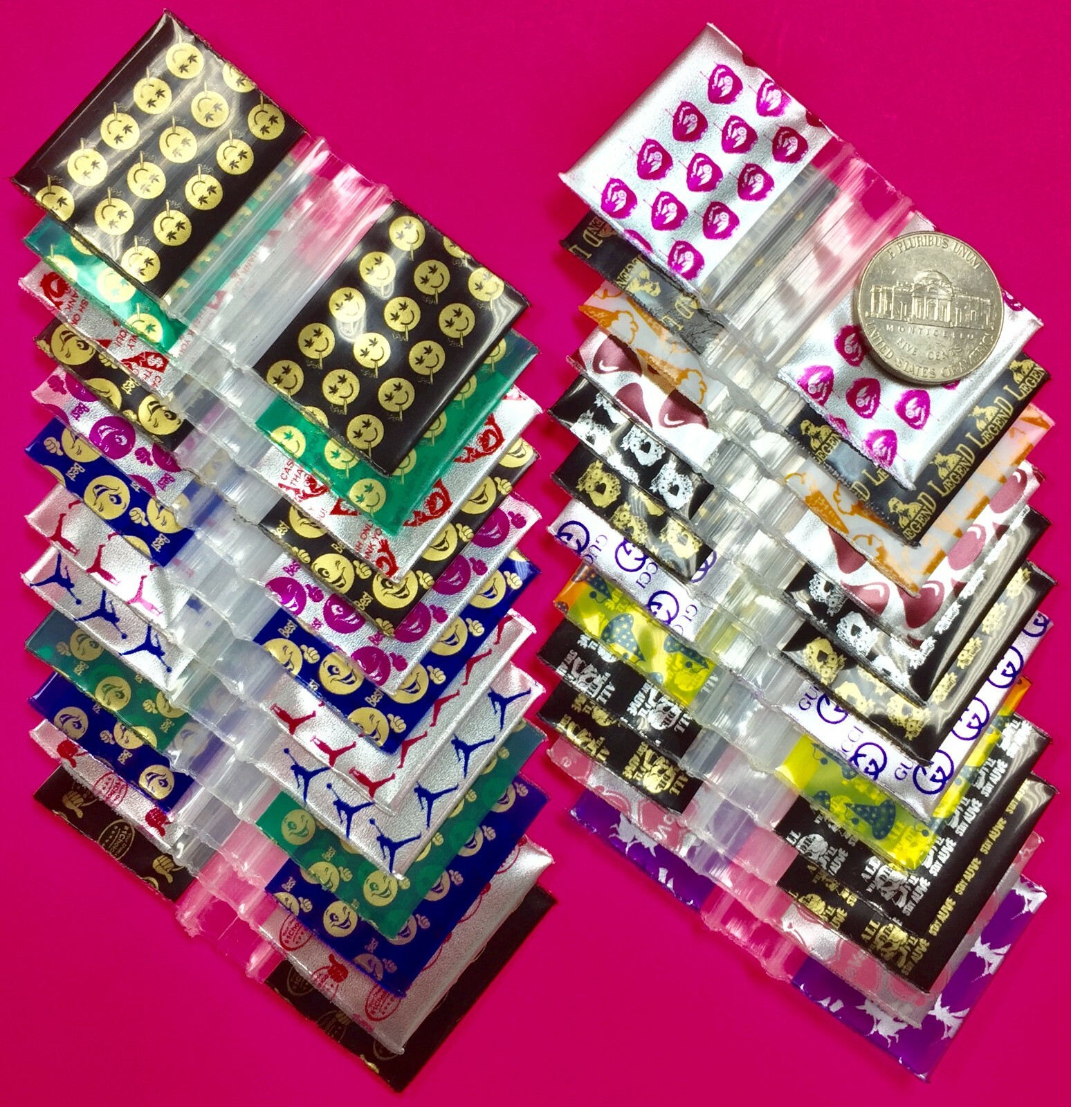 BaggiesSince1987 – 12510 Design ZipBags 1000PCS METALLIC 30 DSN MIX, READ DETAIL
