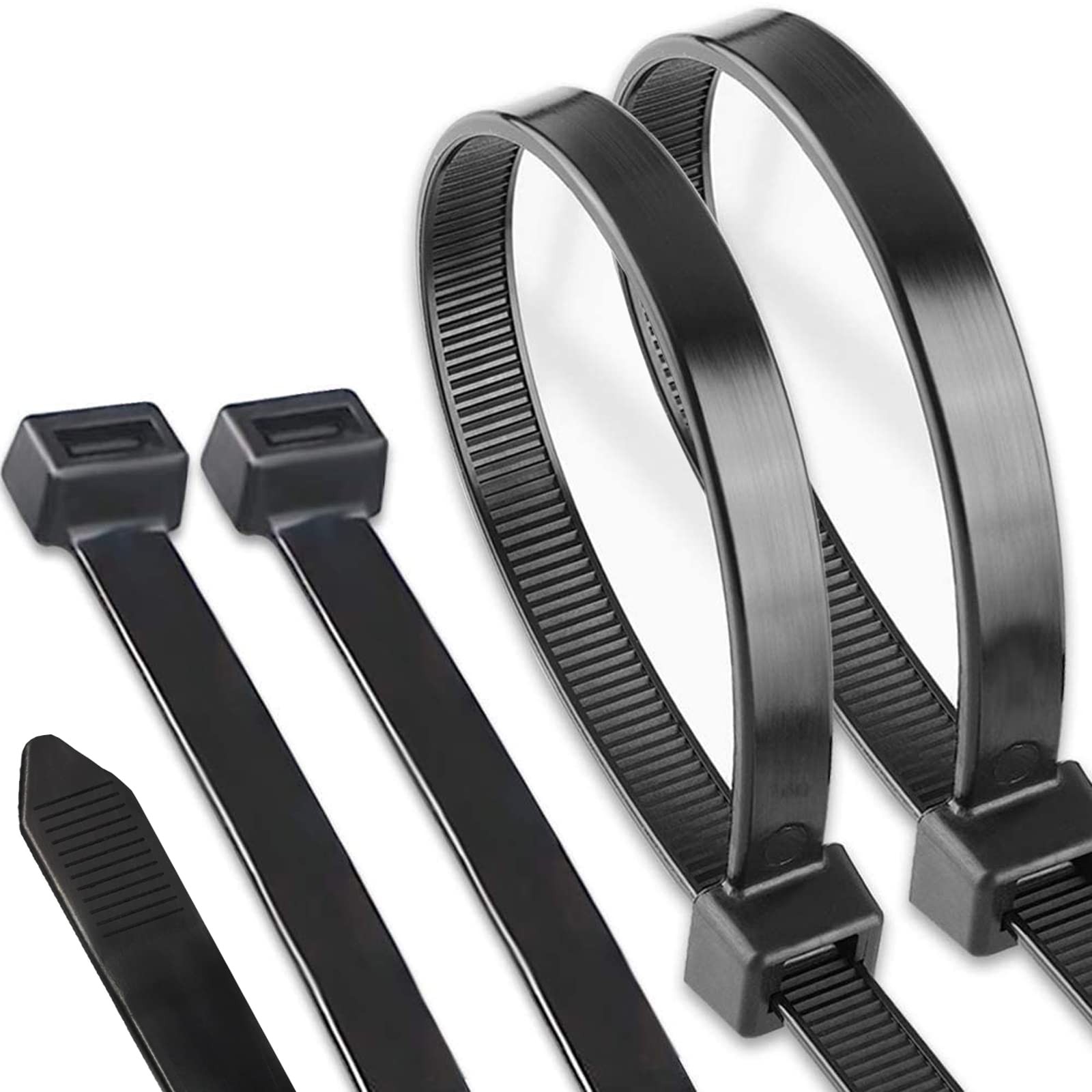 Black Zip Ties Heavy Duty 18 Inch Outdoor, 250lb Extra Large Cable Tie Wraps …