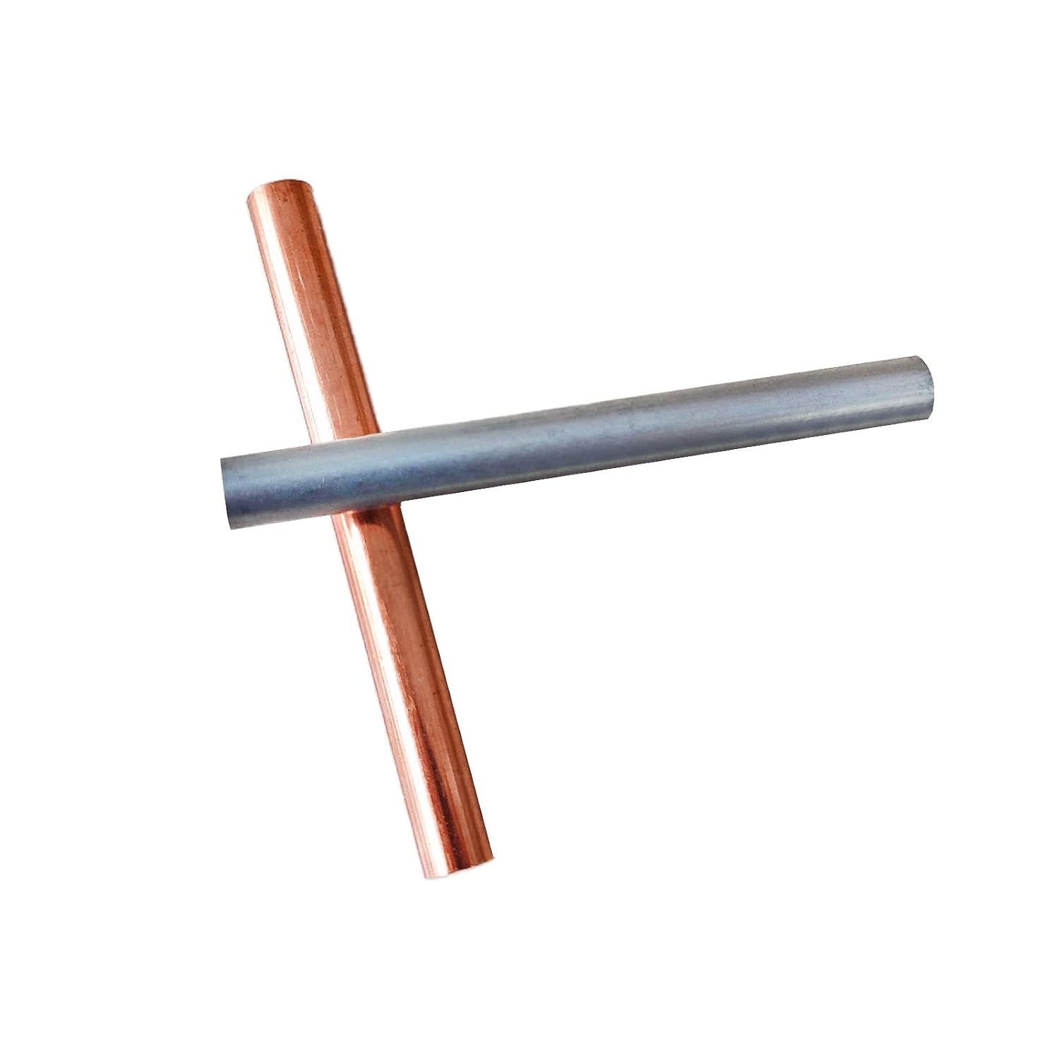 2PCS 99.995% Pure Copper Zinc Rods 3/8″10mm Dia 4″102mm Length Solid Bar Bare…