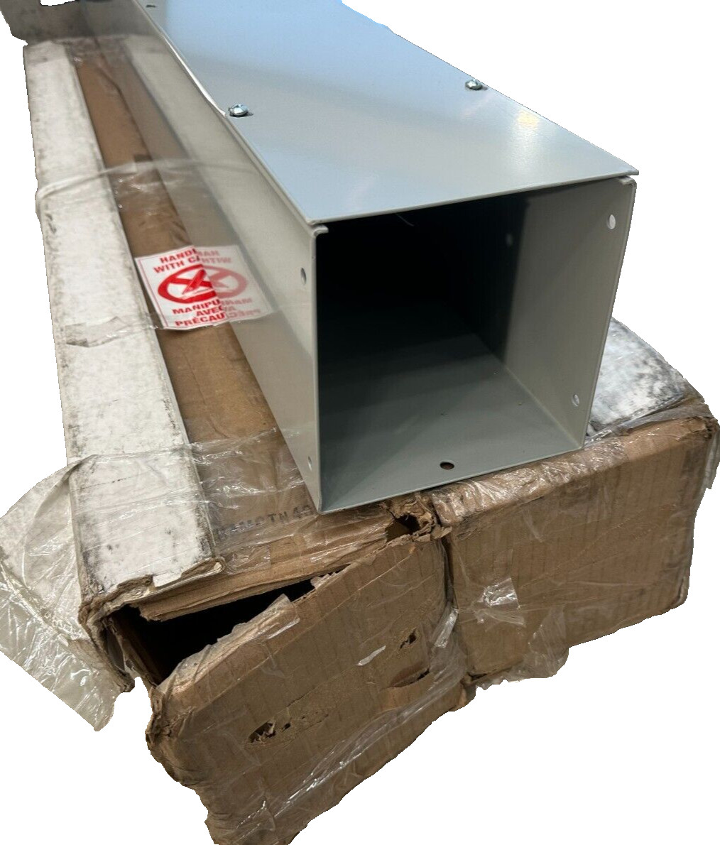 2 qty Hammond CWSC648NK 6”x6”x48” Steel Straight Section without Knockouts