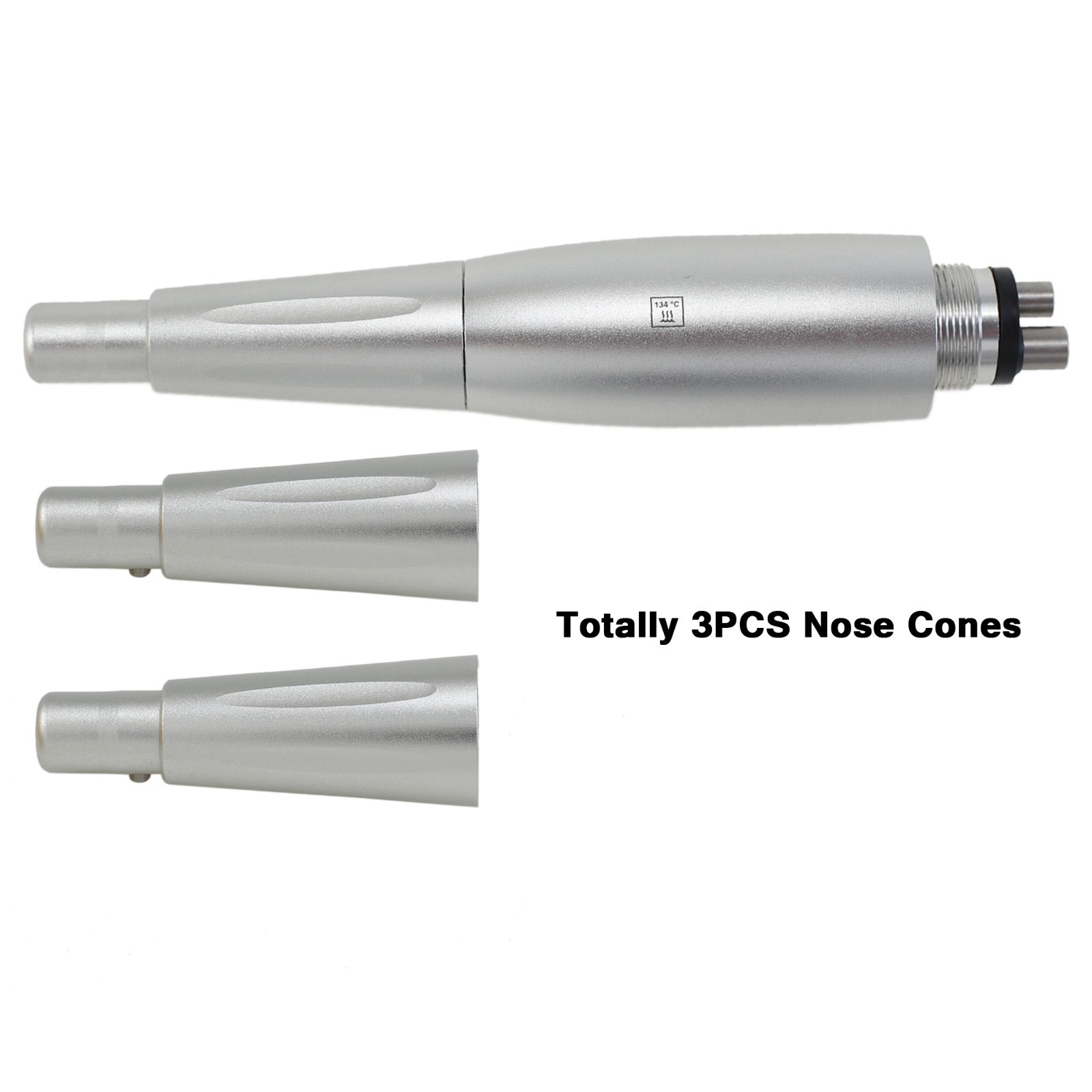 Dental Hygiene Prophy Air Motor Handpiece 3 Nose Cones 4 Holes 360 Degree Swivel