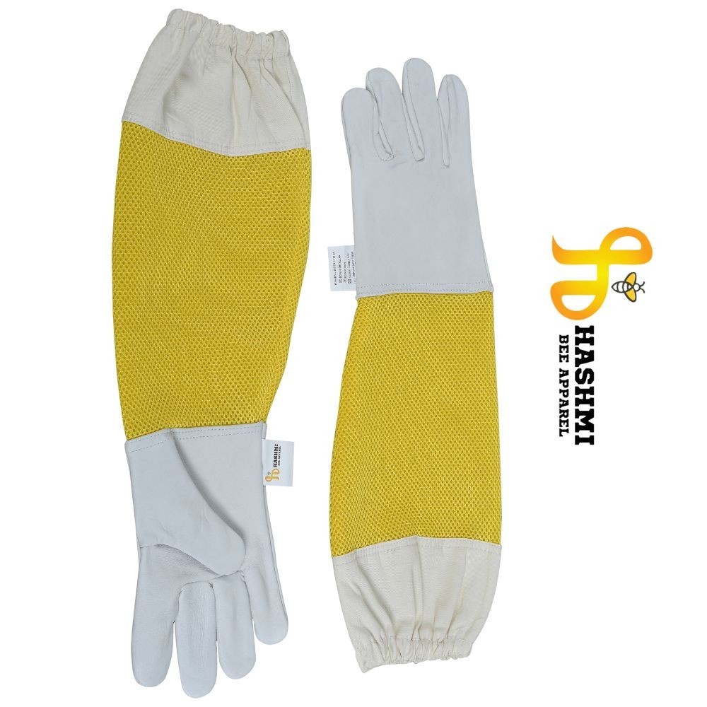 Beekeeping Gloves Long Sleeves Vented Goat Leather Made for Women, Men Beekeeper