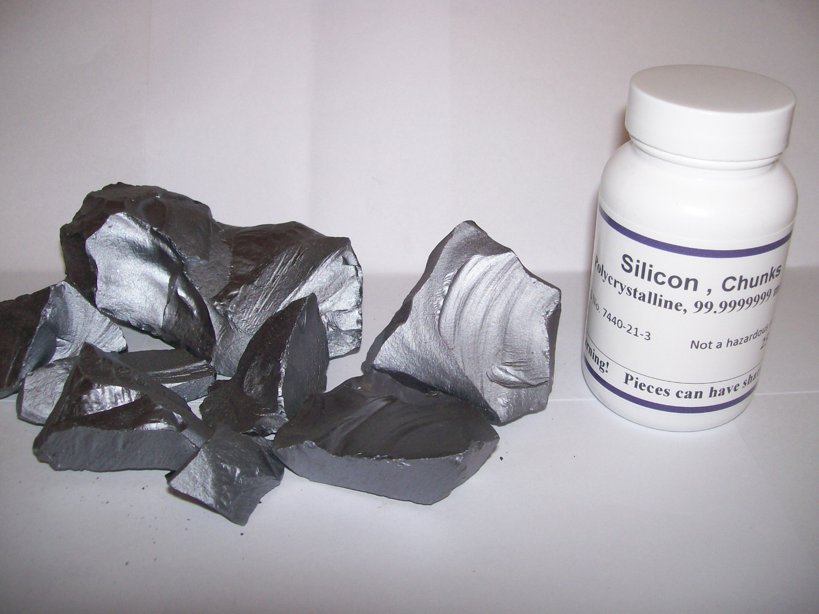 Silicon, Polycrystalline, Ultra Pure, 25 grams, 99.999999% min.