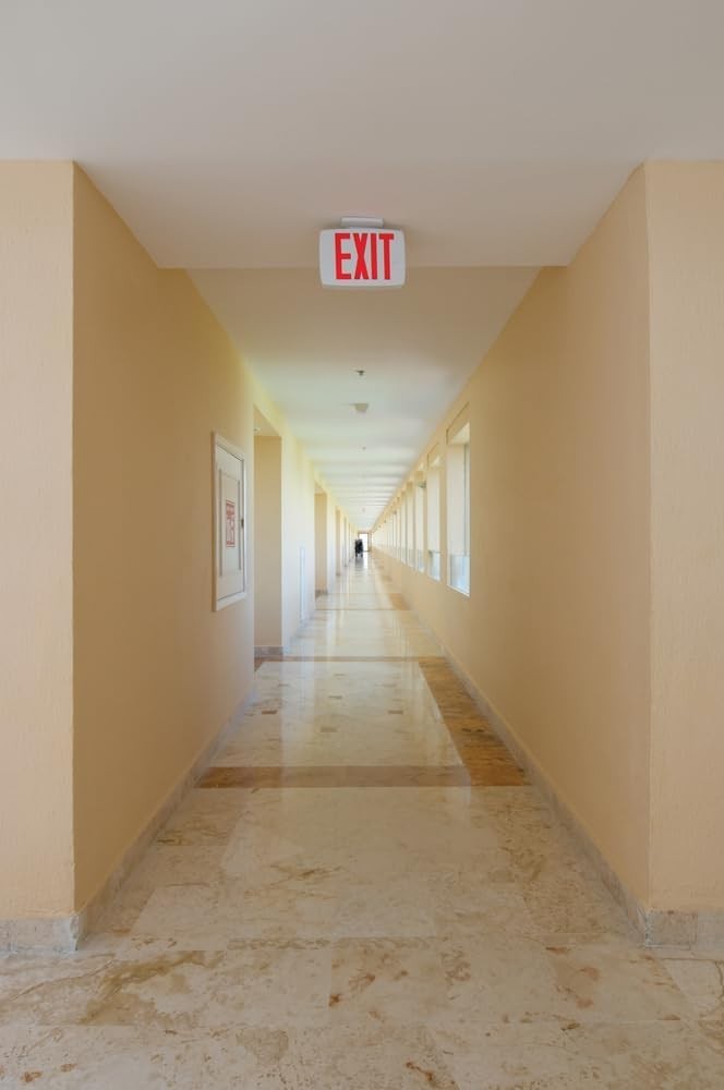 LED Exit Sign – Switchable Red & Green, Thermoplastic Design, Listed