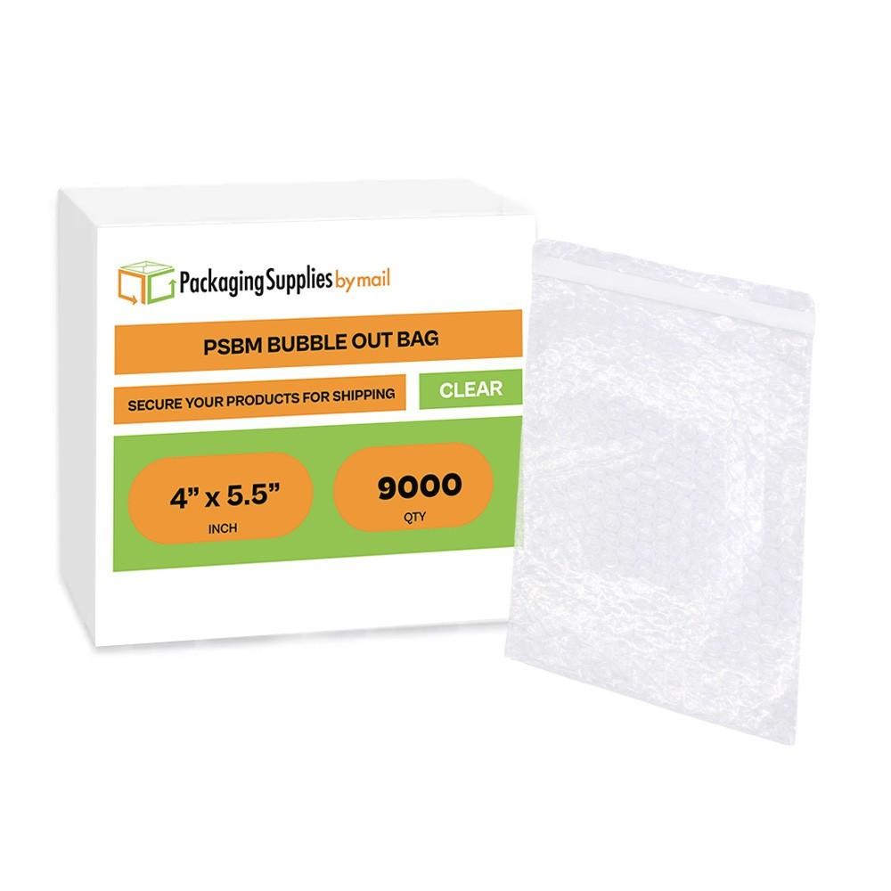 Bubble Out Bags 4″ x 5.5″ 70 Mic. Clear Lip & Tape Polyethylene 9000 Pieces