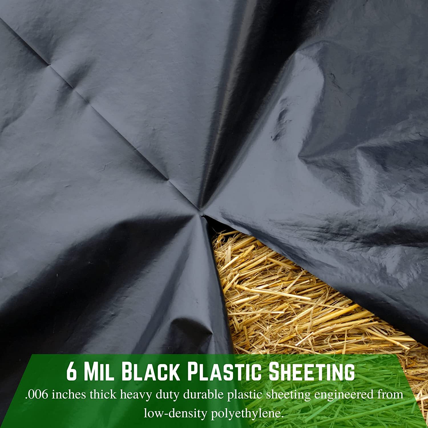 Poly Cover – 6 Mil Black Plastic Sheeting