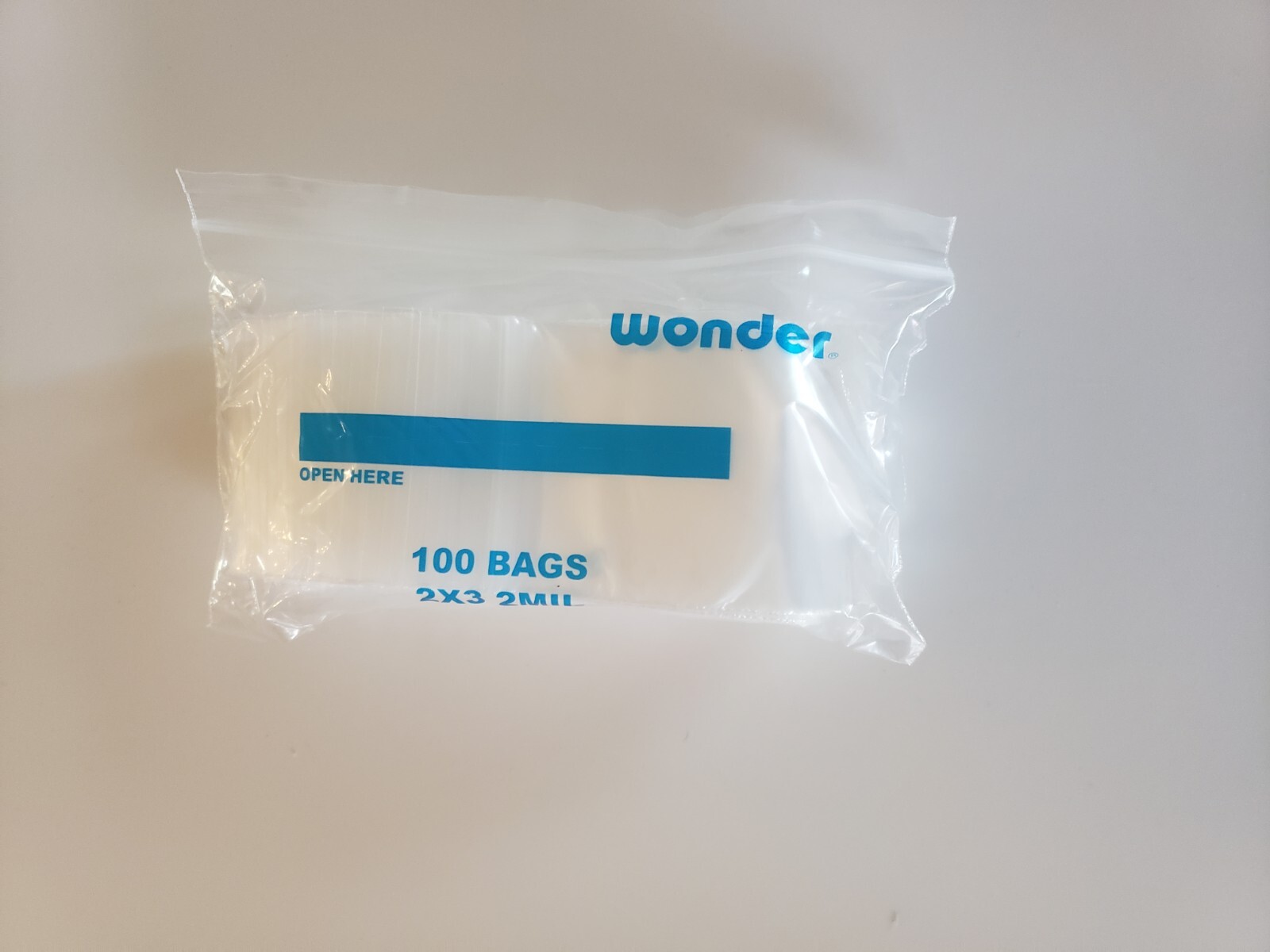 100 2” X 3” Clear Reclosable Zip Seal Bag Plastic 2 Mil BAGGIES Jewelry Zipper