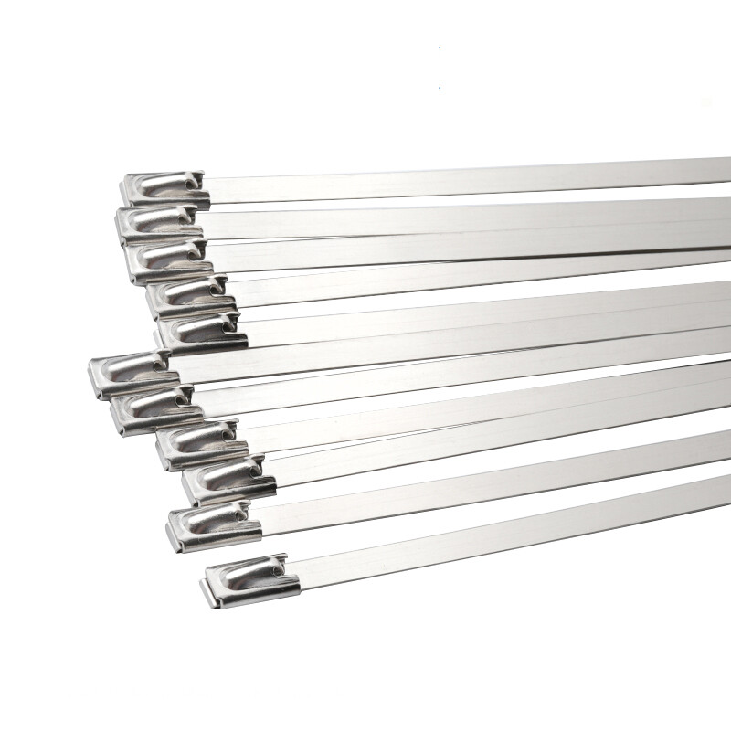 T316 Stainless Steel Exhaust Wrap Multi-Purpose Locking Cable Metal Zip Ties