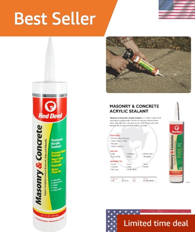 Long-Lasting Water Resistant Sealant, 10.1 oz. for Concrete & Brick Applications