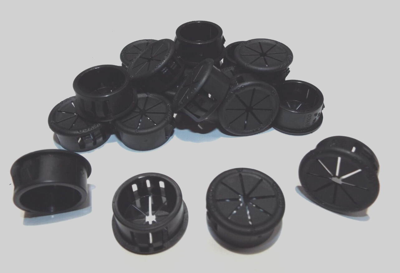 QTY15 HEYCO 3/4″ HOLE UB.750 BLACK 2089 UNIVERSAL BUSHING GROMMET PLASTIC NYLON